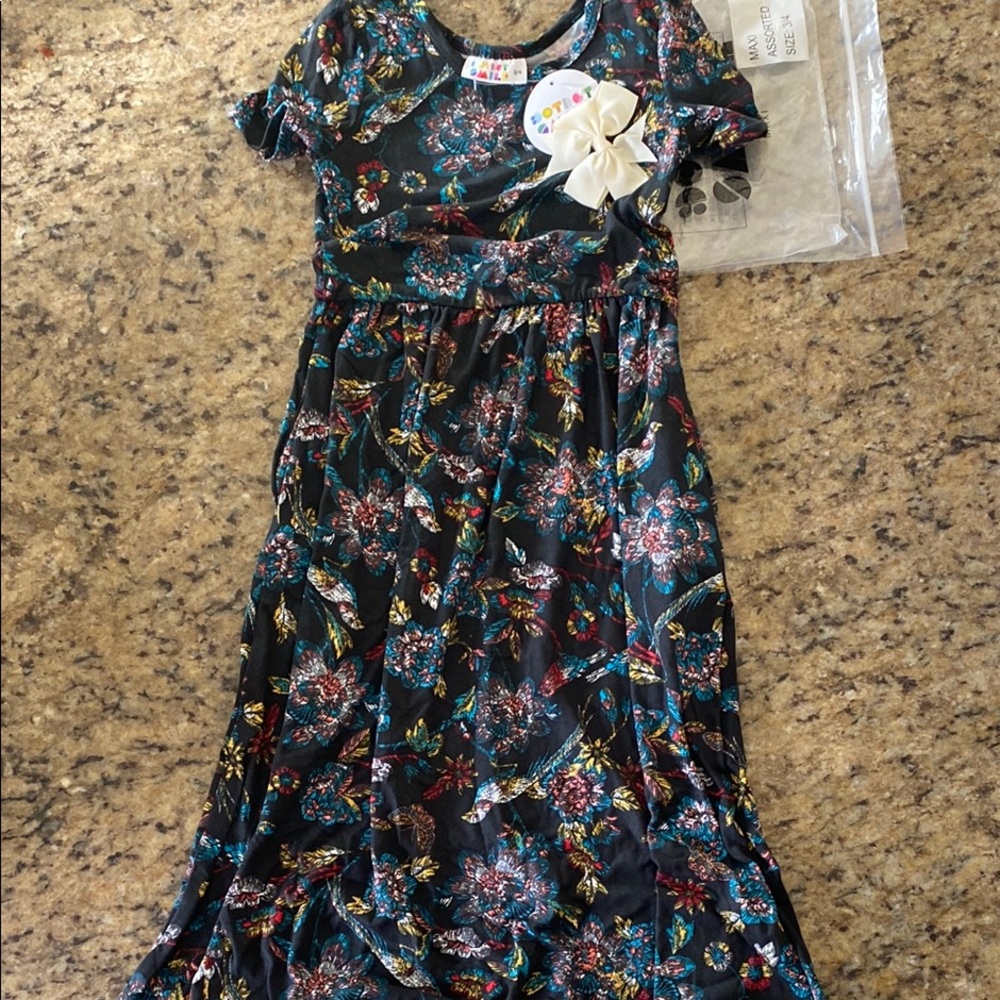 Dot Dot Smile Black Tiered Puff Sleeve Sundress